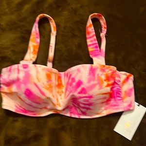 Shade and shore pink tie dye bra 32 b